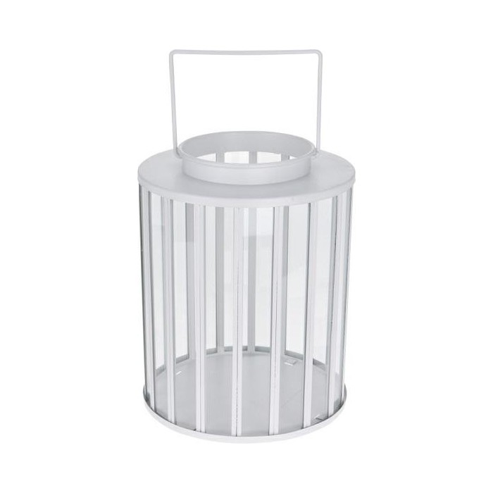 LANTERNA METAL BIANCA 20X25CM